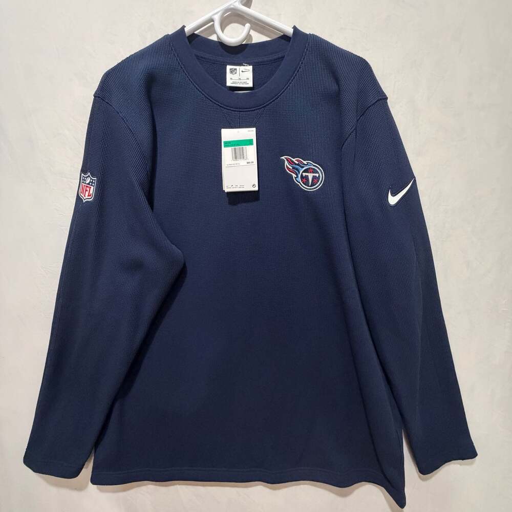 Nike Tennessee Titans Sideline Therma-FIT Waffle Knit Long Sleeve Shirt